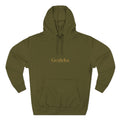 Hoodie — Minimal Gold 'Gcalcka' Script Fleece Hoodie