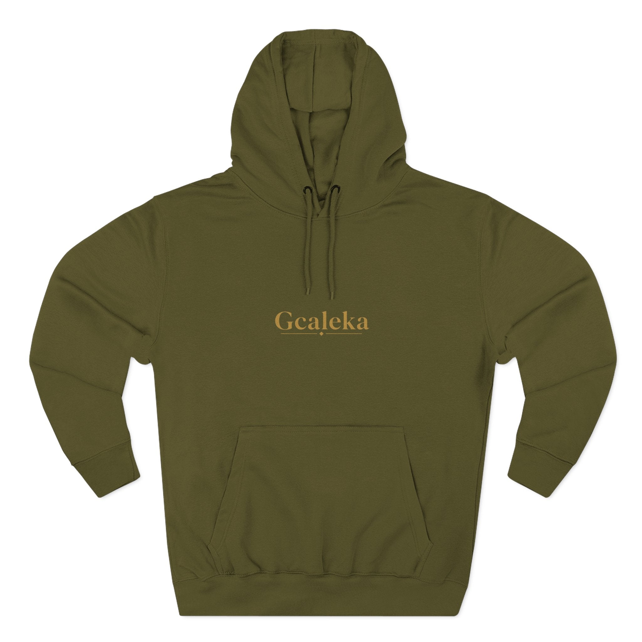Hoodie — Minimal Gold 'Gcalcka' Script Fleece Hoodie