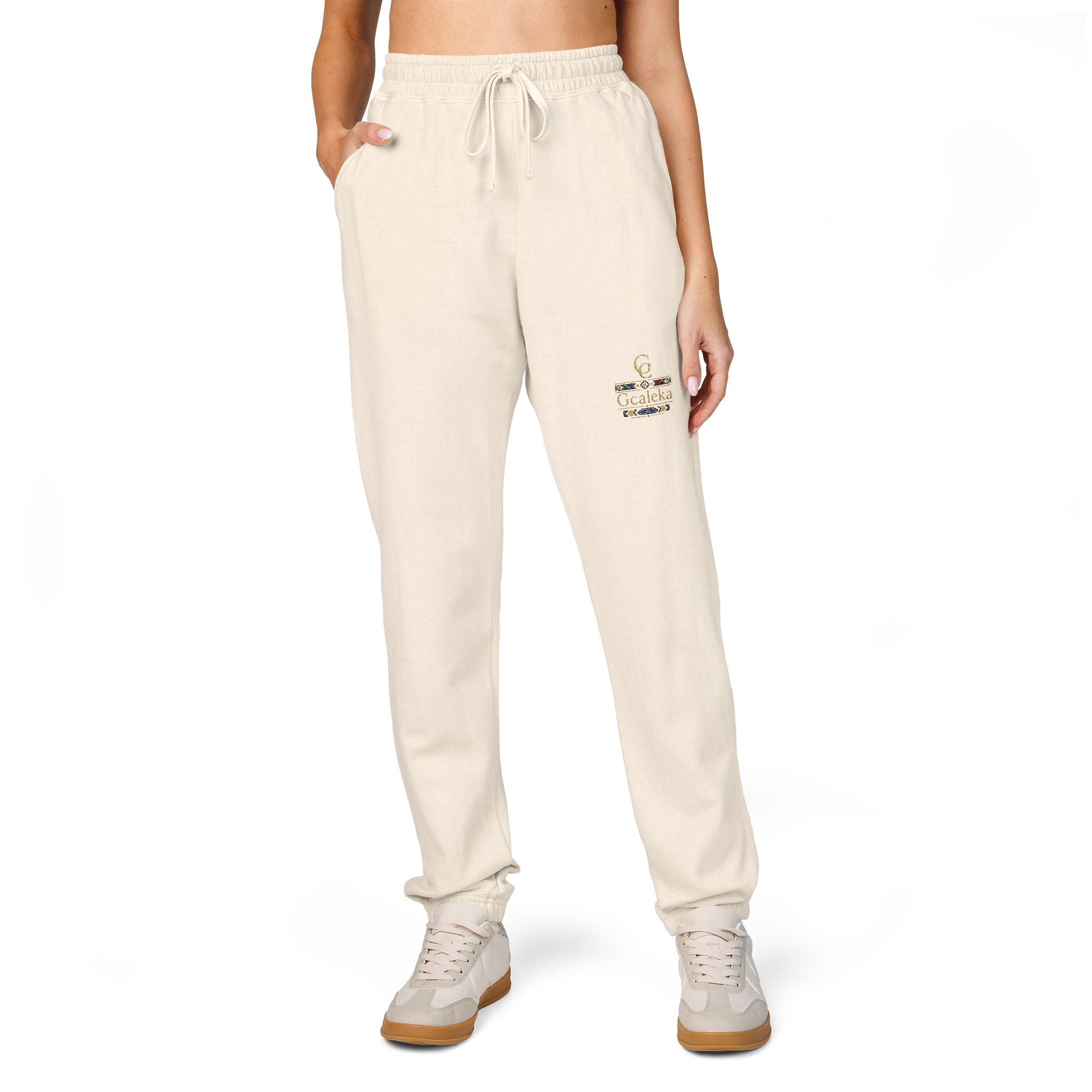 Embroidered Anchor & Compass Sweatpants — Garment-Dyed Cozy Joggers