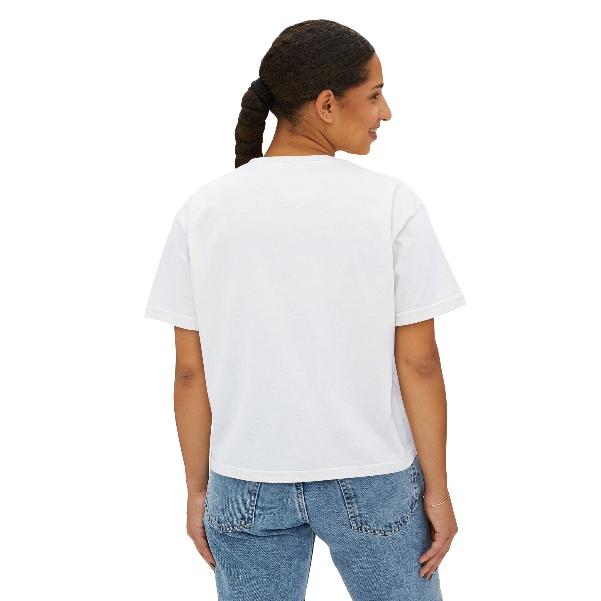 Gcaleka Boxy Tee — Minimal Gold Script Women's Crop T-Shirt