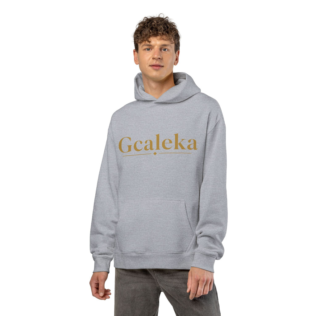 Gcaleka Relaxed Hoodie — Gold Script Logo Casual Pullover