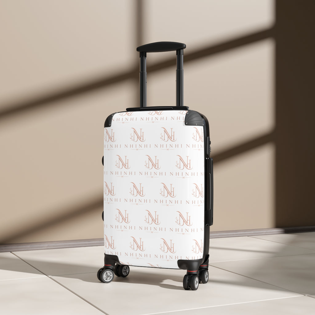 Monogrammed Rolling Suitcase – Custom Initial Pattern Carry-On Luggage