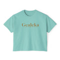 Gcaleka Boxy Tee — Minimal Gold Script Women's Crop T-Shirt