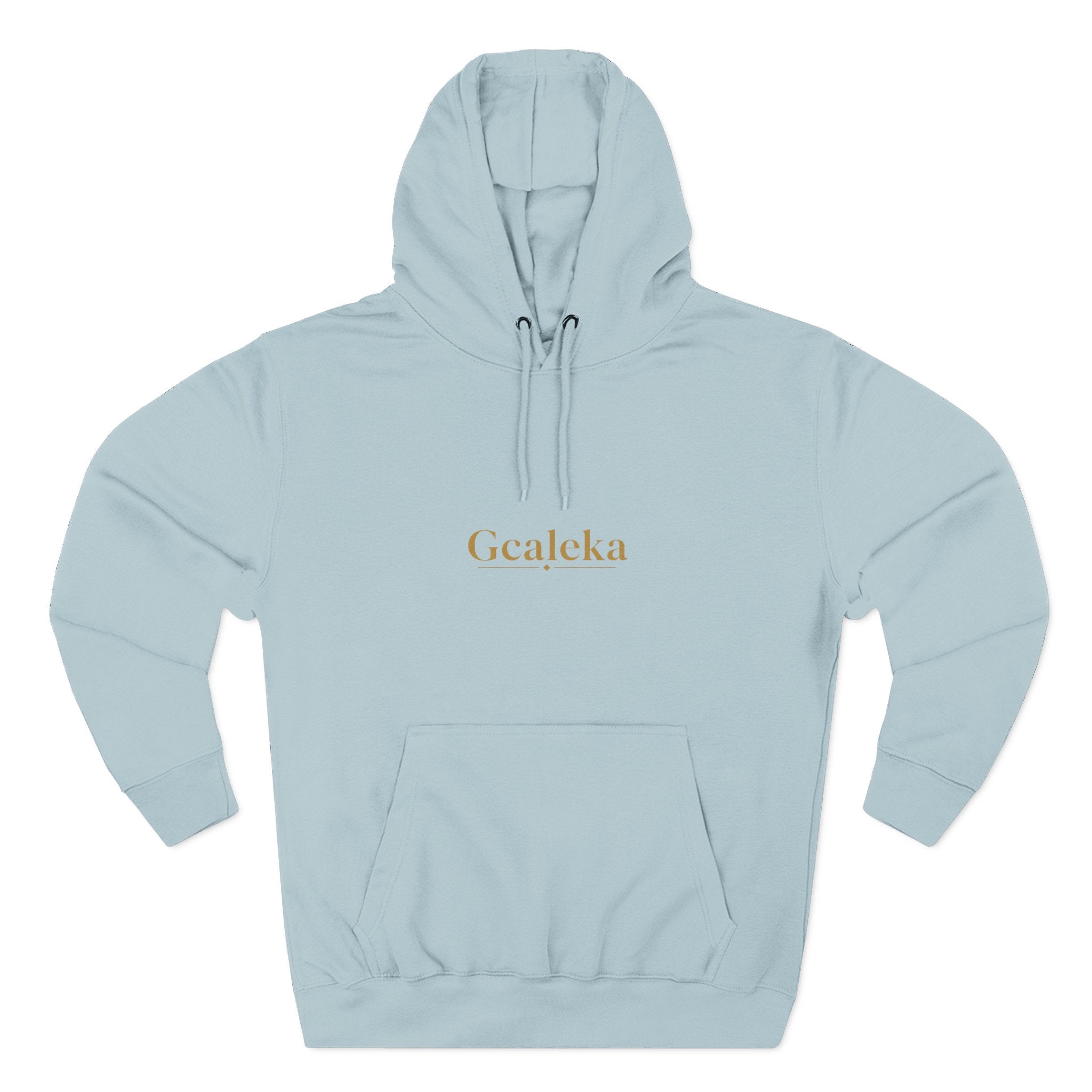 Hoodie — Minimal Gold 'Gcalcka' Script Fleece Hoodie
