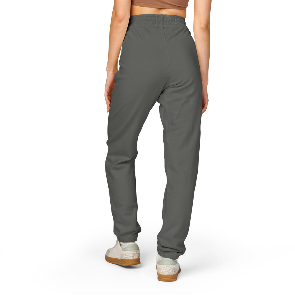 Embroidered Anchor & Compass Sweatpants — Garment-Dyed Cozy Joggers