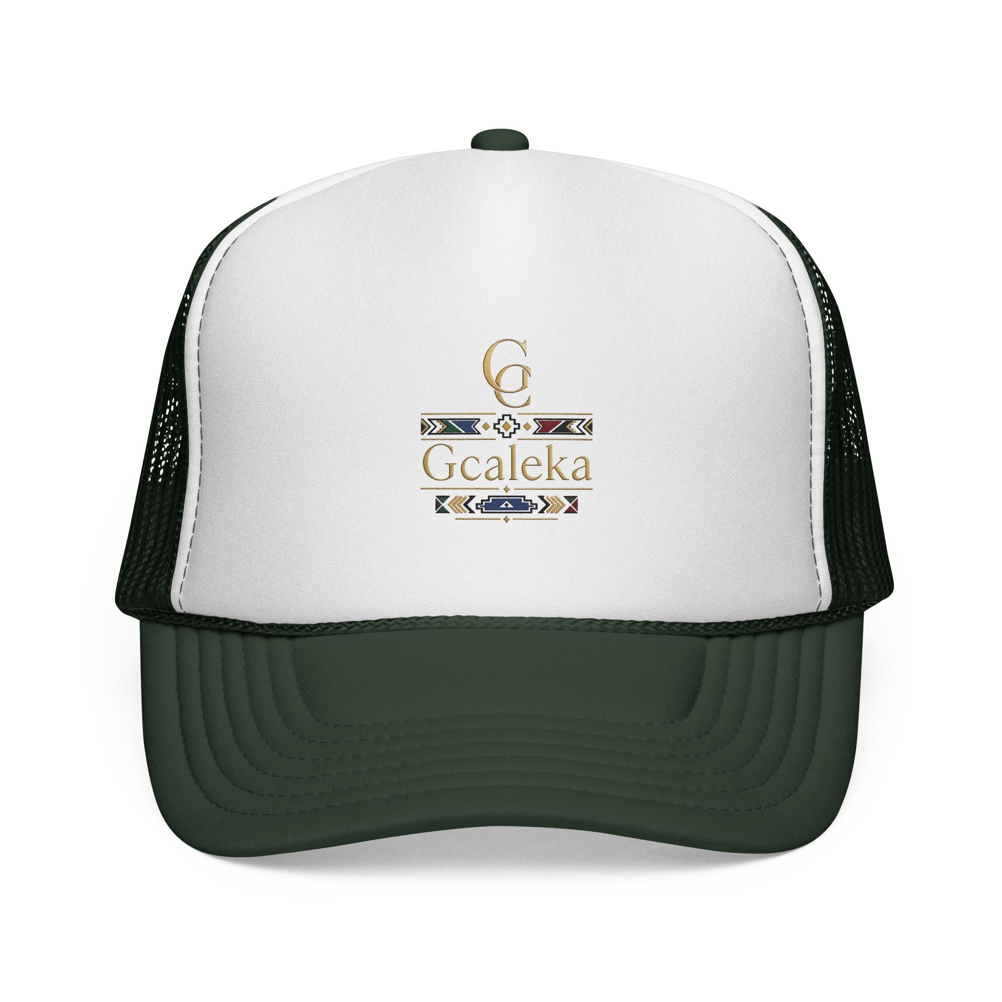 Gcaleka Embroidered Trucker Hat — Southwestern Tribal Accent Cap