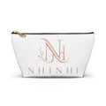 Monogram NH Rose Gold Accessory Pouch — Personalized Cosmetic T-Bottom Bag