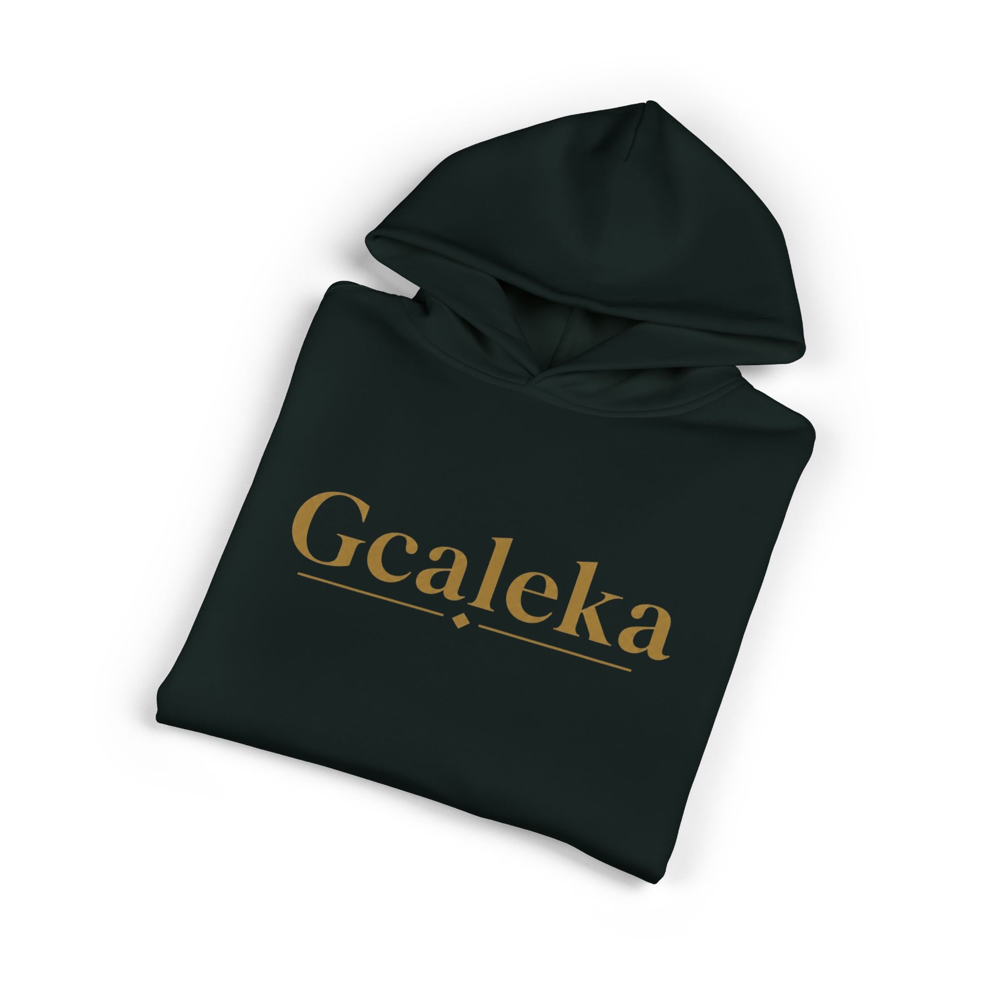 Gcaleka Relaxed Hoodie — Gold Script Logo Casual Pullover