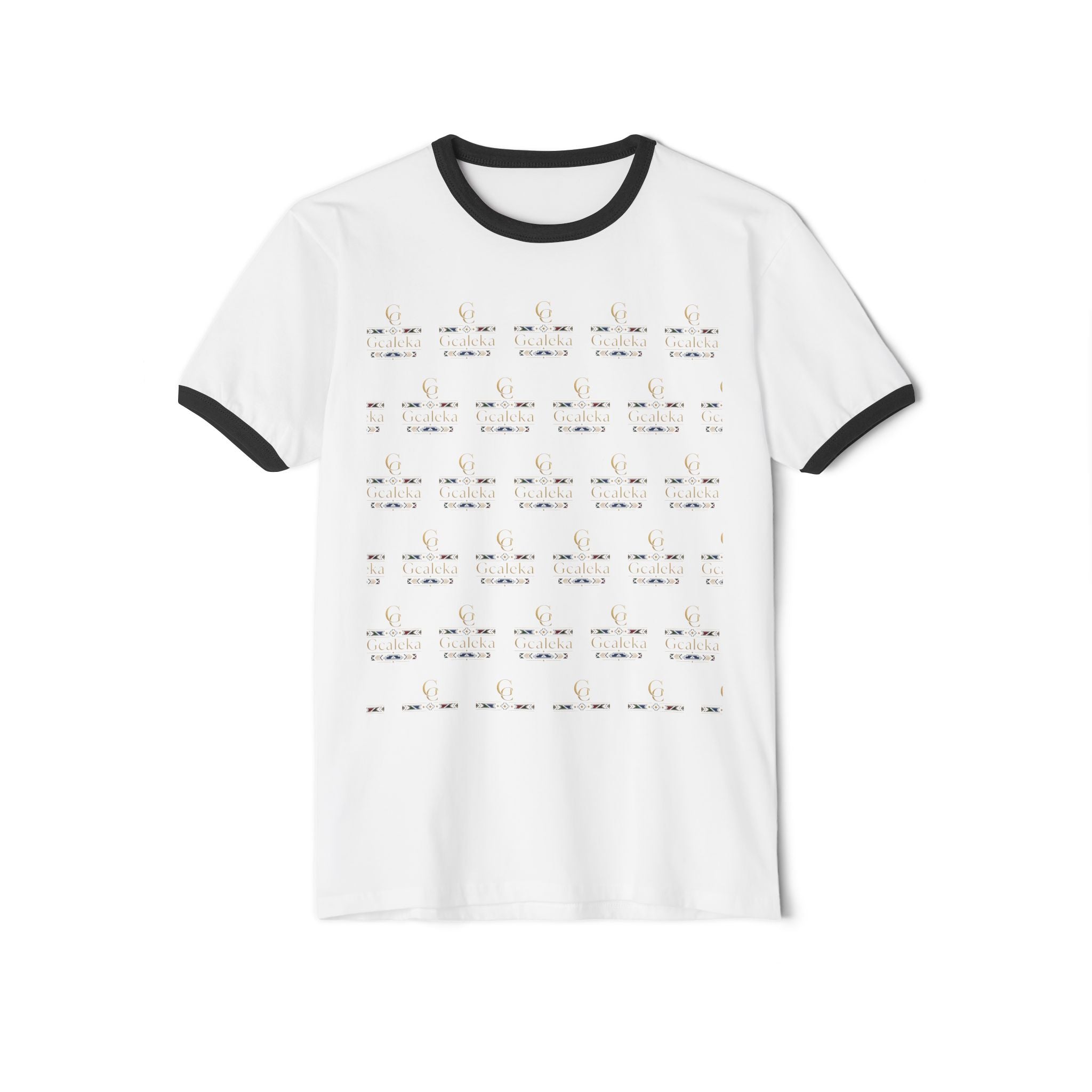 Retro Ringer T-Shirt — Minimal Vintage Morse Code Grid Design