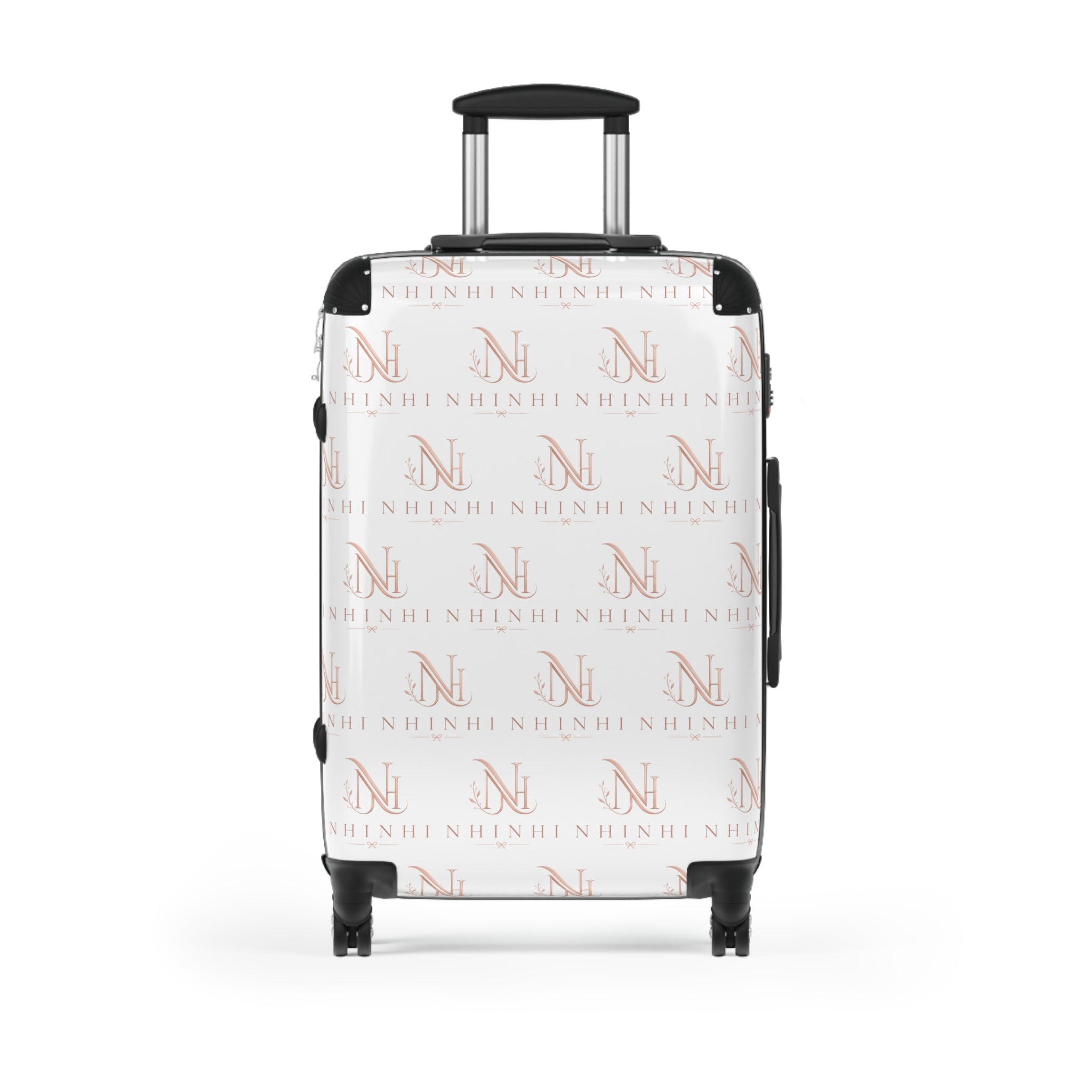 Monogrammed Rolling Suitcase – Custom Initial Pattern Carry-On Luggage