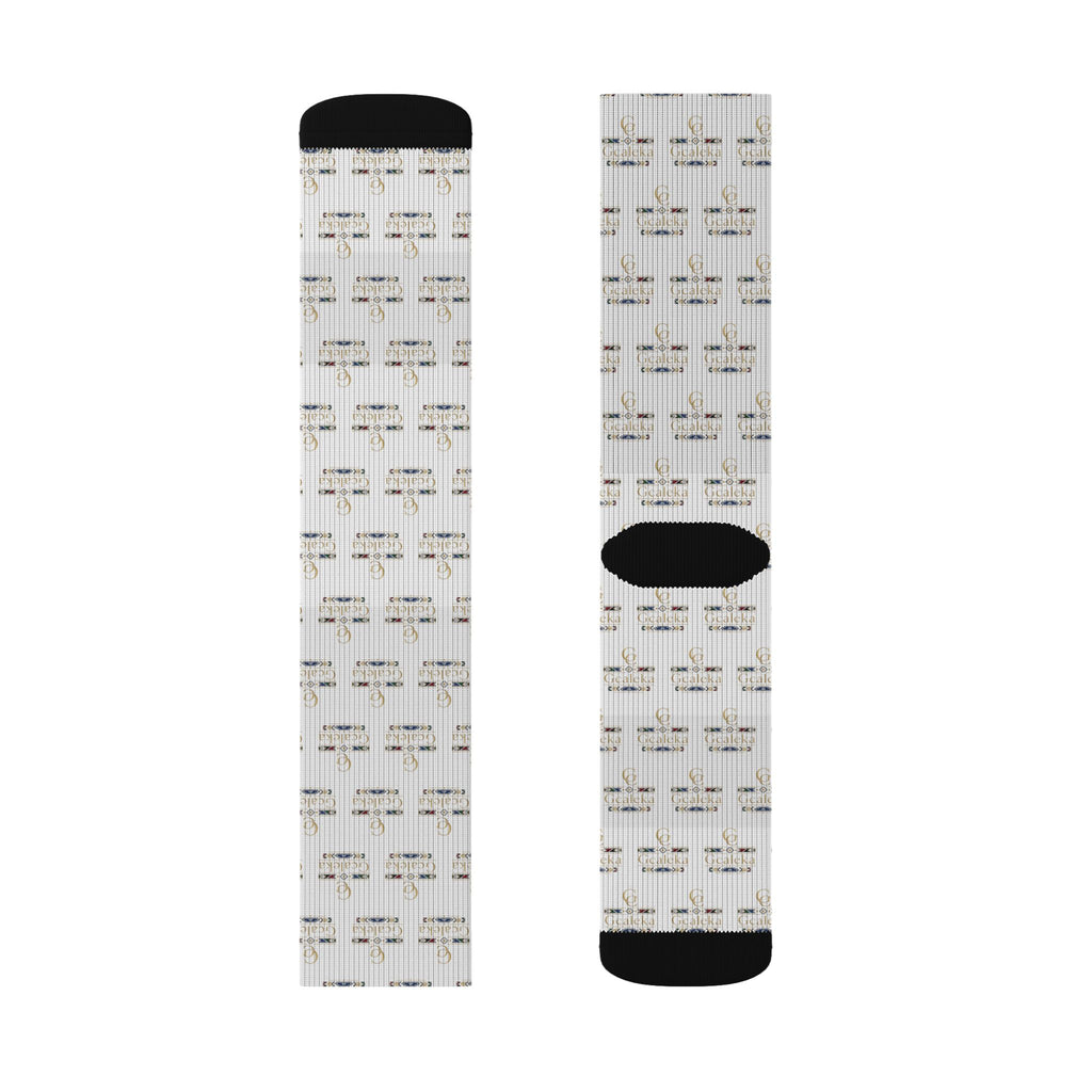 Minimalist Sheet Music Sublimation Socks — Musical Note Pattern Crew Socks