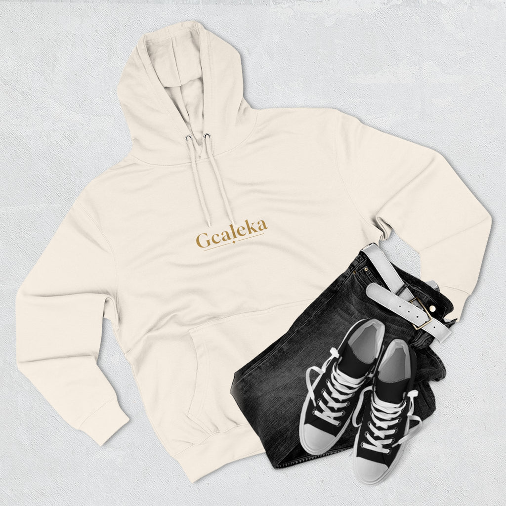 Hoodie — Minimal Gold 'Gcalcka' Script Fleece Hoodie