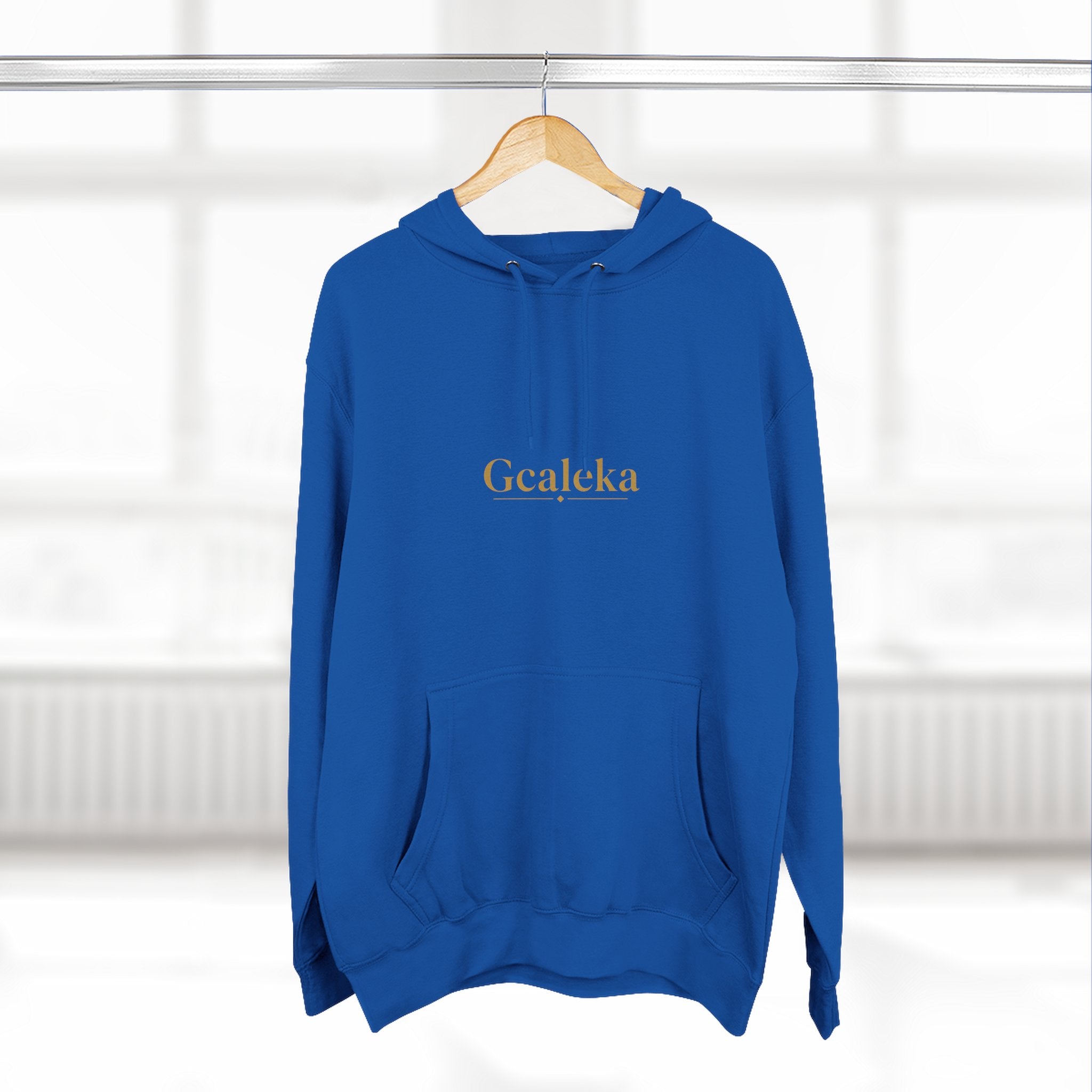 Hoodie — Minimal Gold 'Gcalcka' Script Fleece Hoodie