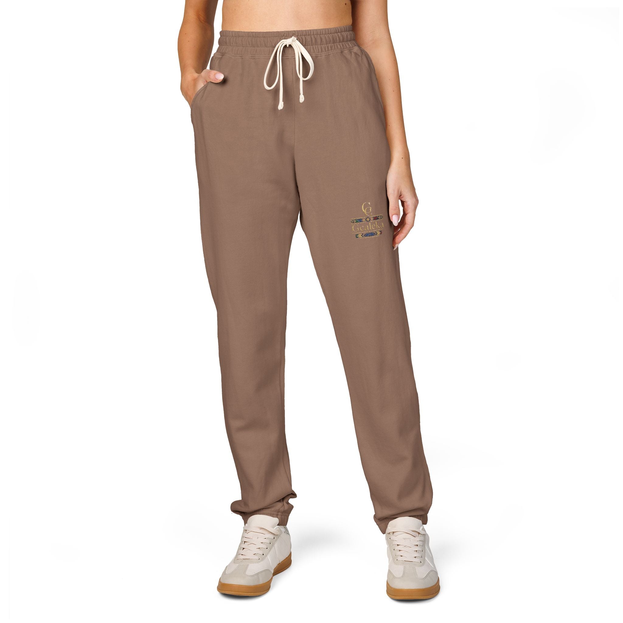 Embroidered Anchor & Compass Sweatpants — Garment-Dyed Cozy Joggers