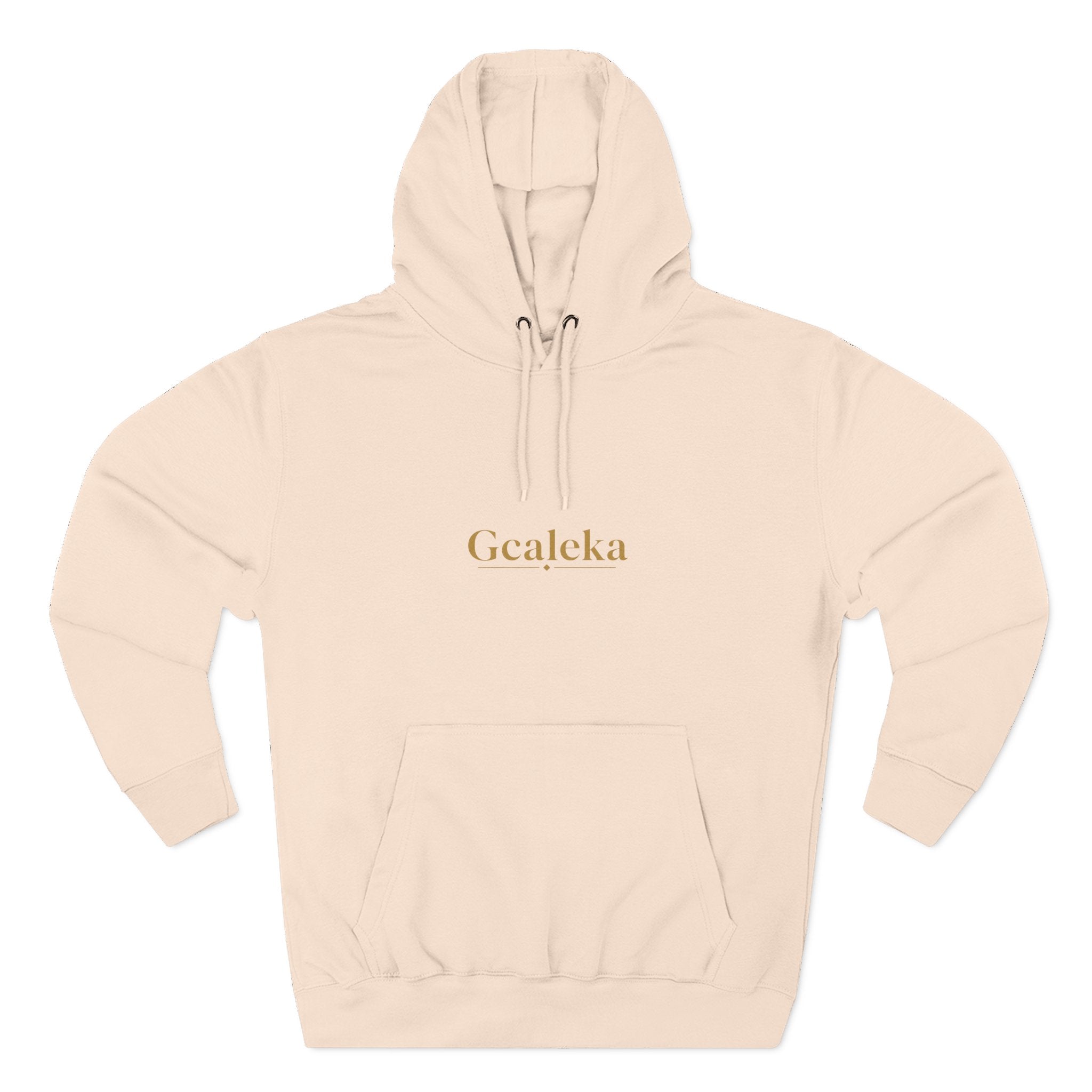 Hoodie — Minimal Gold 'Gcalcka' Script Fleece Hoodie