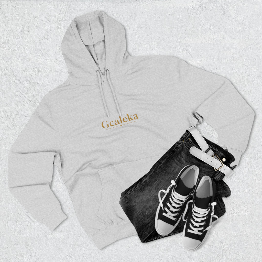 Hoodie — Minimal Gold 'Gcalcka' Script Fleece Hoodie