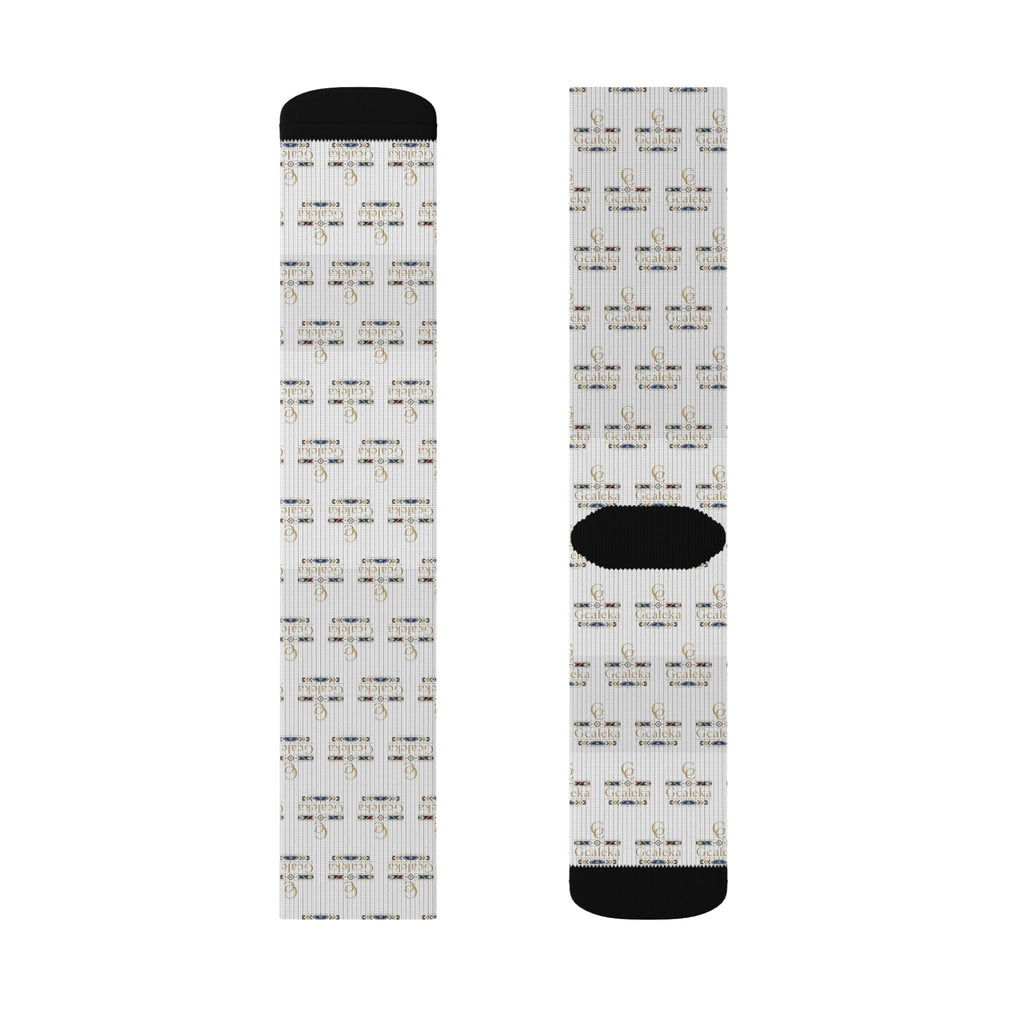 Minimalist Sheet Music Sublimation Socks — Musical Note Pattern Crew Socks